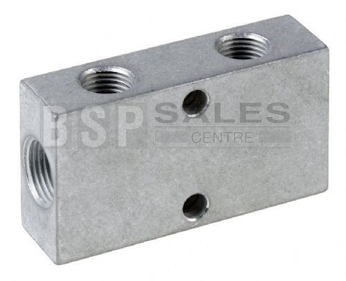 Aluminium Single Side BSP  Manifold 1/8