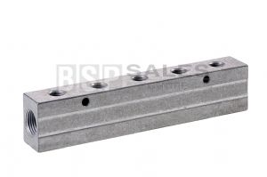 Aluminium Double Sided BSP  Manifold M5 - 1/2