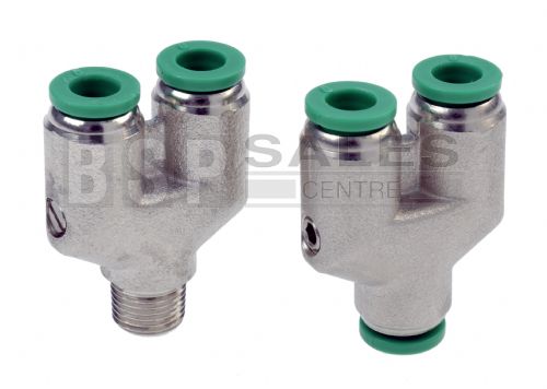 Olab Push in Y Piece Connector 4mm - 6mm