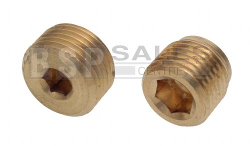 Brass Internal Hex Male Metric Blanking Plug