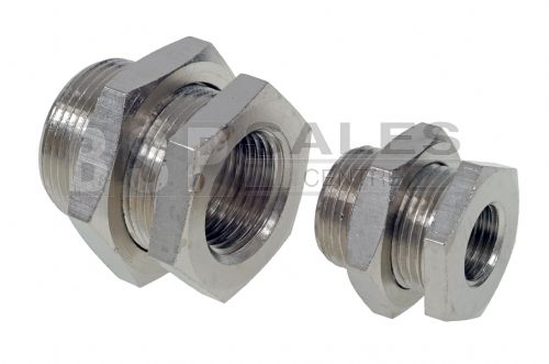 Nickel Plated Brass BSP Bulkhead Fitting