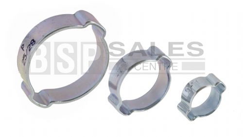 Mild & S. Steel Double Ear O Clips   5mm - 46mm