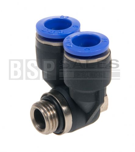 Push In Male Stud Dual Banjo BSPP 6 - 12mm od