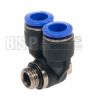 Push In Male Stud Dual Banjo BSPP 6 - 12mm od