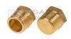 Threaded plug hex head brass BSPT & NPT