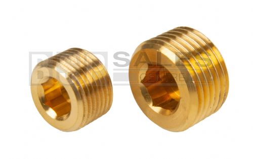 Plug Brass Internal Hex 1/8