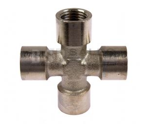 Nickel Plated Brass Female BSP Equal Cross 