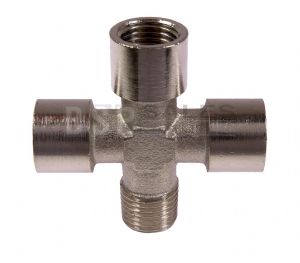 Nickel Plated Brass Male/Female BSP Equal Cross 