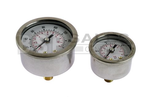 Pressure/Vacuum gauge Stainless steel case dry