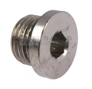 Nickel Plated Brass Internal Hex BSP Blanking Plug