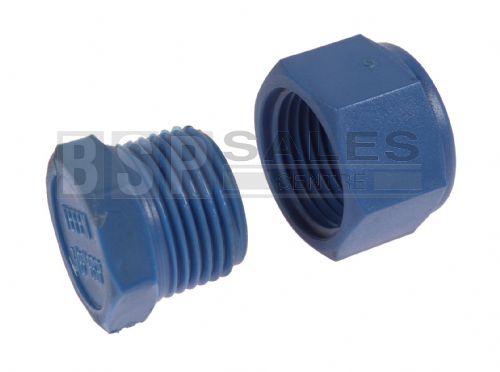 Nylon BSP Threaded Blanking Plug & Cap 1/8