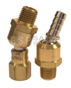 Hose Swivel Joint - Brass BSPT 1/4