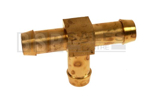 Hose Tail Barb Tee - Brass  1/4