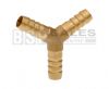 Hose Tail Y - Brass 1/4 - 1/2